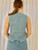 Denim Blue Linen Button Front Vest