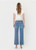 Mid Rise Crop Slim Wide Patch Pockets