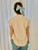 Rose Faux Suede V-Neck Top