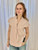 Rose Faux Suede V-Neck Top