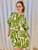 Lime Green Half Sleeve Wide Neck Mini Dress