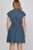 Denim Blue Zip Up Mini Dress