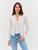 The Cutout White Open Knit Zip Jacket