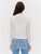 The Cutout White Open Knit Zip Jacket