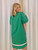 Green Embroidered Detail Mini Dress