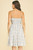 Blue/Brown Spaghetti Strap Midi Dress