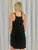 Black Romper/Dress with Adjustable Straps & Hidden Shorts