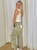 High Rise Wide Leg Patch Pocket & Tie Pant