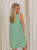 Green/White Sleeveless Tunic Dress with Pockets
