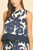 Navy Floral Sleeveless Top
