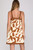 Brown Leaf Print Mini Dress