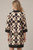 Black Print Half Sleeve Mini Dress