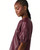 Burgundy Faux Leather Short Puff Sleeve