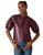 Burgundy Faux Leather Short Puff Sleeve