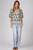Blue Bubble Sleeve Top