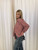 Dusty Rose Floral Embroidered Blouse