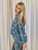 Blue Floral Embroidered Blouse