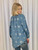 Blue Floral Embroidered Blouse