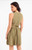 Olive Sugarloaf Buttoned Back Mini Dress
