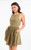 Olive Sugarloaf Buttoned Back Mini Dress