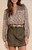 Brown Lia L/S Peasant Top