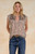 Brown Lia Cap Sleeve Top
