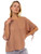 Dolman Sleeve Blouse with Drawstring -Macchiato