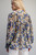 Deep Blue Botanical Blouse
