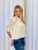 White Hi-Low Bubble Hem Blouse
