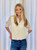 White Hi-Low Bubble Hem Blouse