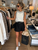 White S/L Contrast Knit Top