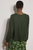 Green Button Front Blouson Sleeve Top