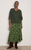 Green Button Front Blouson Sleeve Top
