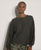 Green Button Front Blouson Sleeve Top