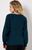 Teal Aran Batwing Knit Sweater