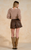 Brown Faux Leather Shorts