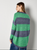 Navy & Green Big Stripe Sweater