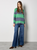 Navy & Green Big Stripe Sweater