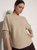 Metallic Ribbed Batwing Top