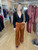 Toffee  Plain Front Trousers