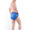 Waterproof Diaper Cover on male model, back-view.