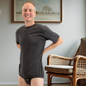 Discreet Bodysuit on male model, front-view.