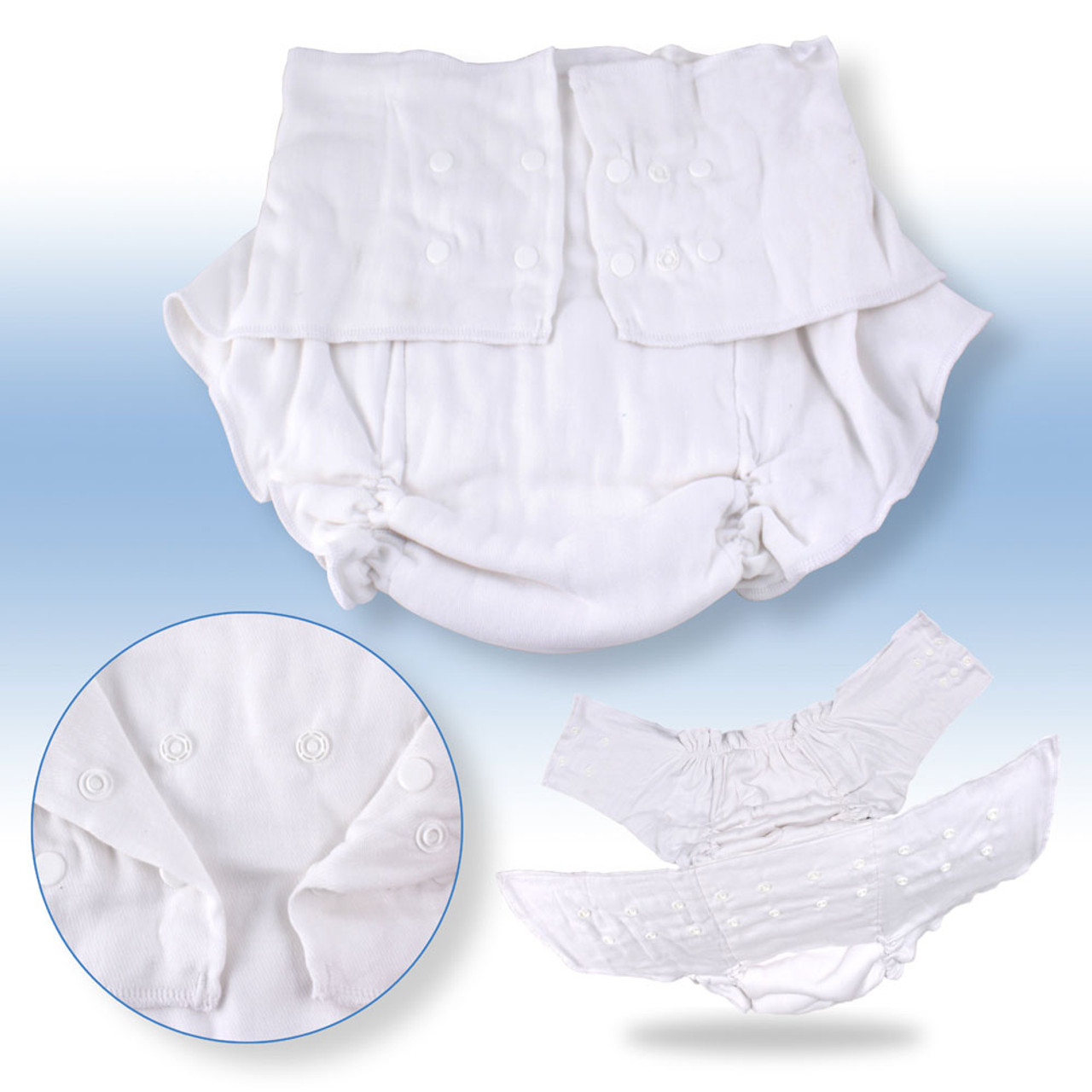 Adult Cotton Fitted Snap Diaper - Incontrol Diapers