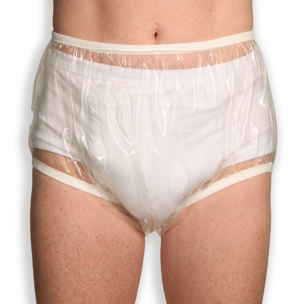  EasyComforts Vinyl Waterproof Incontinence Underpants, 3 Pair,  Medium, Clear : Health & Household