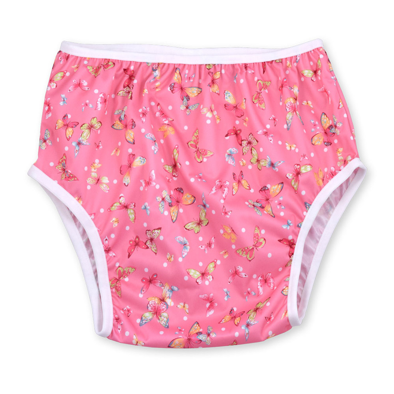 Silence Pant - Waterproof Diaper Cover - Pink Butterfly