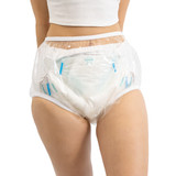 Modeled Plastic Pants, front-view.