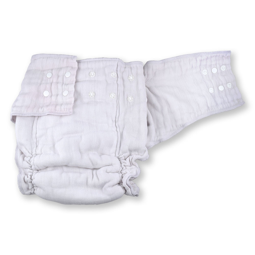 Adult Cotton Fitted Snap Diaper Incontrol Diapers