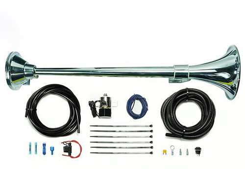 Basic Large Single Air Horn For Onboard Air Zinc Alloy/Stainless Steel Chrome