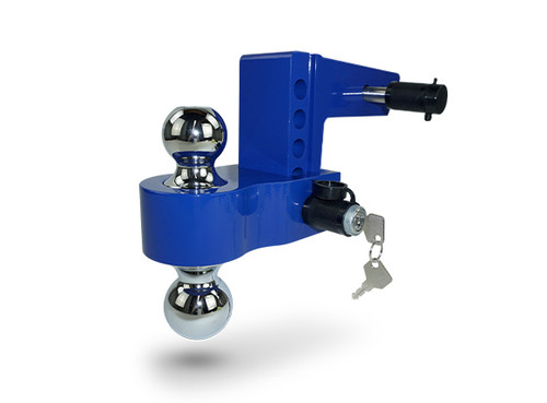 Ball Mount 2.5 Inch Shank 4 Inch Drop Blue