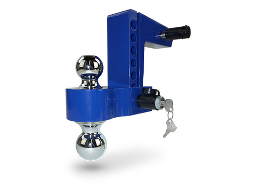 Ball Mount 2.5 Inch Shank 6 Inch Drop Blue